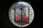 Wrought iron window made for the Hobbit cave